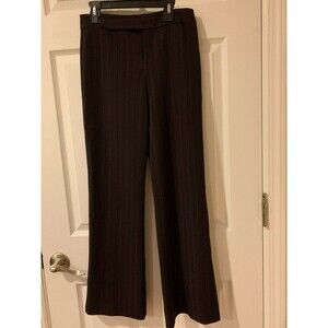 A Byer Purple Pinstripe Boot Cut Flare Pants Stretchy Mid Rise Juniors Size 3